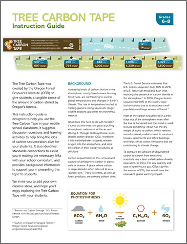 Tree Carbon Tape teachers guide cover